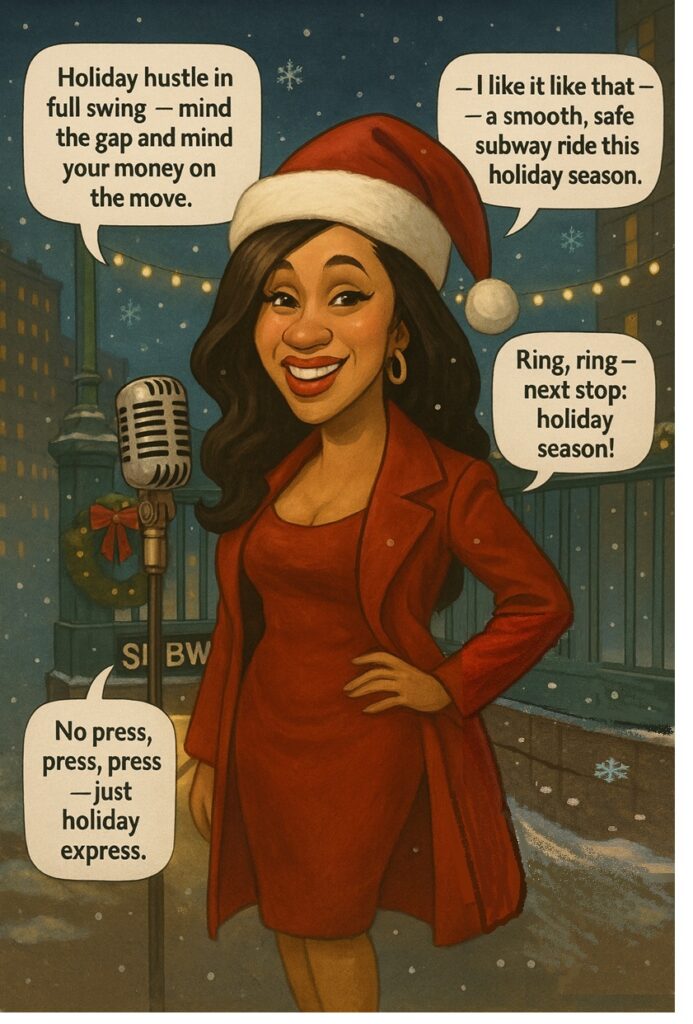 Cardy B. December 2025 Caricature Cover Model of BOMA Transportation Report With Fictional Quotes