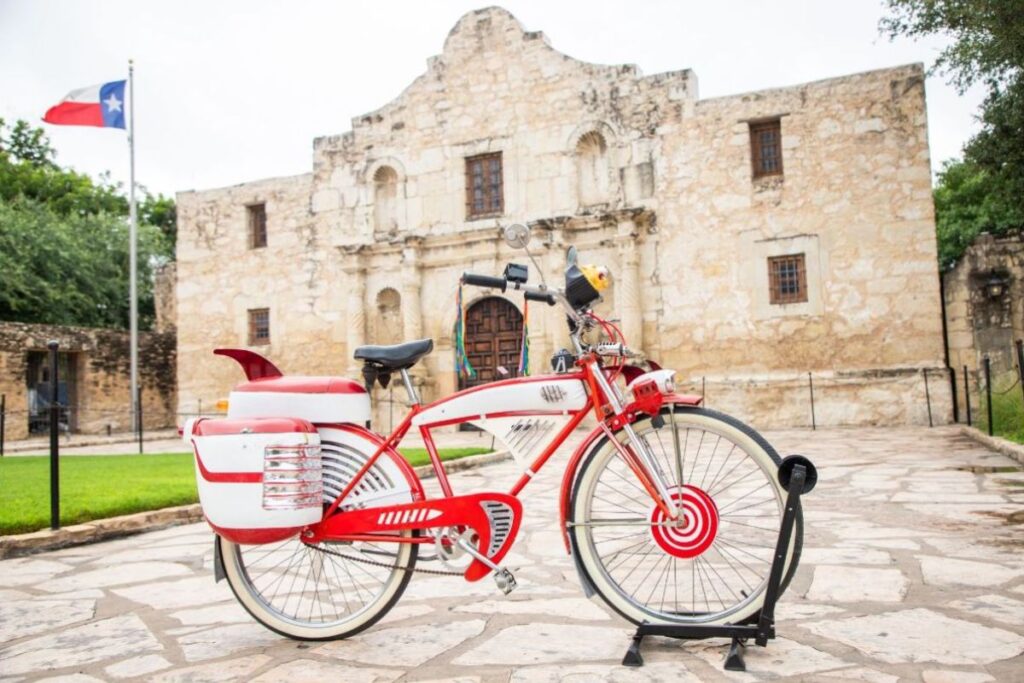 pee wee herman's bicycle at the alamo